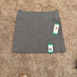 S.C. & Co. Black and White Geometric Skirt